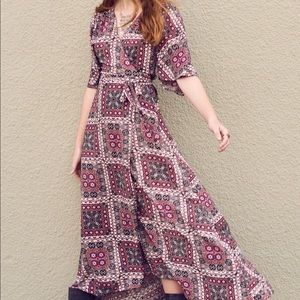 Earthbound Trading Co purple patterned maxi dress